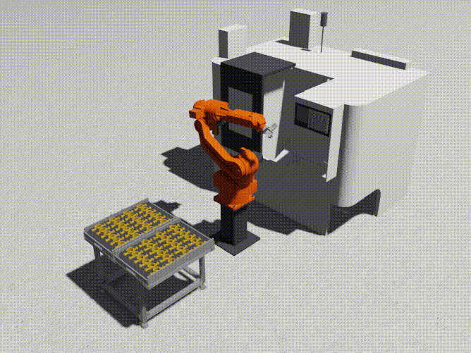6-осевой робот + стационарный стол